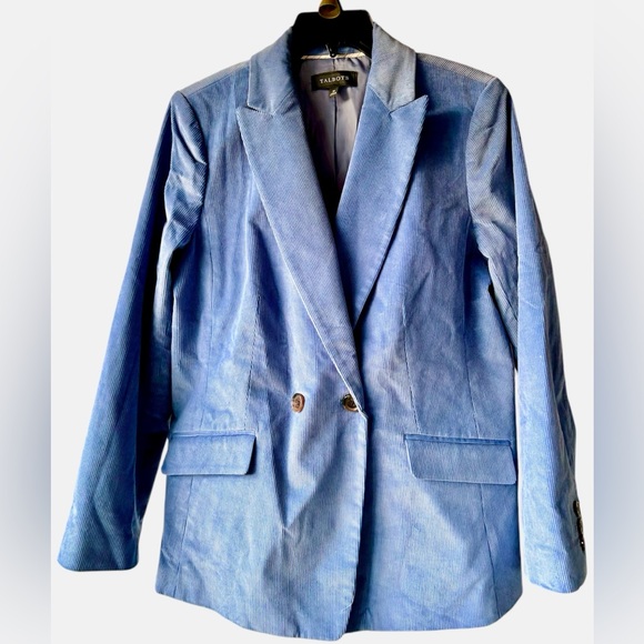 Talbots Double Breasted Corduroy Blazer Fully Lined size 10 NWT - Picture 2 of 13